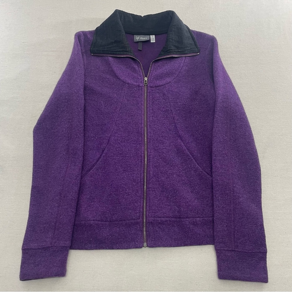 Ibex Jacket Merino Wool Full Zip Womens Small Zque Wool Outdoor Hiking Gorpcore